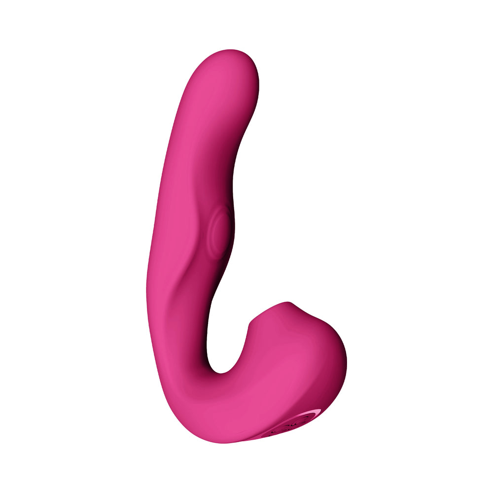 SHOTS - VIVE ZAKI RECHARGEABLE SILICONE AIRWAVE PULSE WAVE VIBRATING G-SPOT VIBRATOR PINK