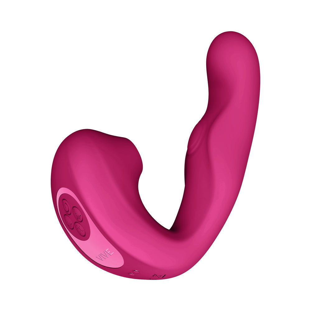 SHOTS - VIVE ZAKI RECHARGEABLE SILICONE AIRWAVE PULSE WAVE VIBRATING G-SPOT VIBRATOR PINK