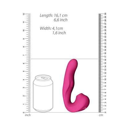 SHOTS - VIVE ZAKI RECHARGEABLE SILICONE AIRWAVE PULSE WAVE VIBRATING G-SPOT VIBRATOR PINK