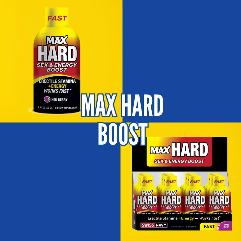 SWISS NAVY - MAXHARD SHOTS 2 OZ. 12-PIECE DISPLAY