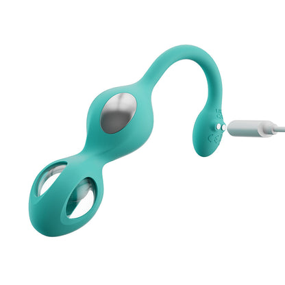 HONEY PLAY BOX - ELEKTRA APP-CONTROLLED E-STIM KEGEL TRAINING SET CYAN