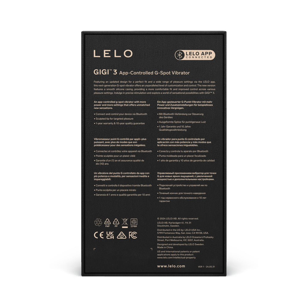 LELO - VIBRADOR DE PUNTO G GIGI™ 3 VIOLETA