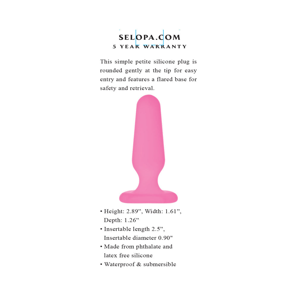 SELOPA - PETITE PLUG SILICONE PINK