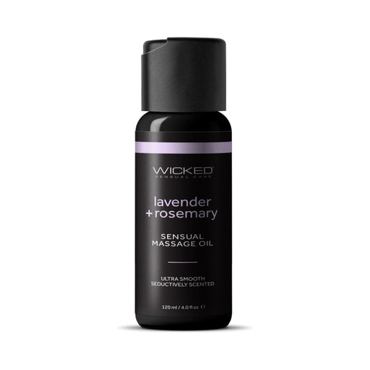 WICKED - LAVENDER AND ROSEMARY MASSAGE OIL 4 OZ.
