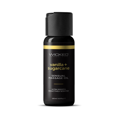 WICKED - VANILLA AND SUGARCANE MASSAGE OIL 4 OZ.