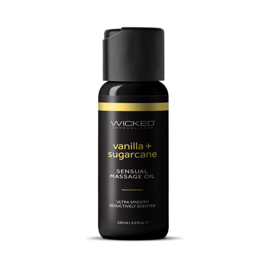 WICKED - VANILLA AND SUGARCANE MASSAGE OIL 4 OZ.