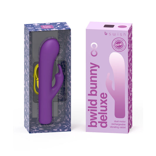 B SWISH - CONEJO VIBRADOR INFINITO DE LUJO BWILD BUNNY 10 VIBRACIONES MORADO
