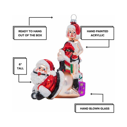 CHEEKY PORNAMENT SUBMISSIVE SANTA