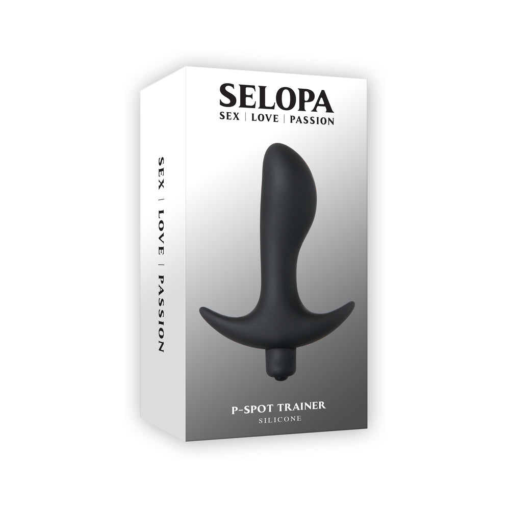 SELOPA P-SPOT TRAINER BATTERY OPERATED PROSTATE VIBE SILICONE BLACK