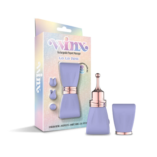 GLOBAL NOVELTIES - WINX GOGO BOW PINPOINT MASSAGER WITH ATTACHMENTS