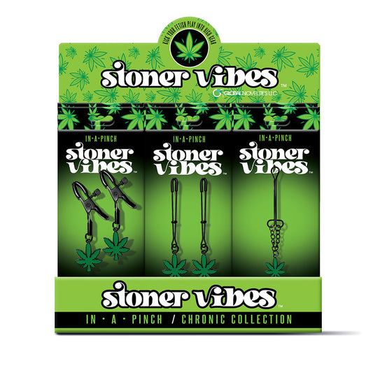 GLOBAL NOVELTIES - STONER VIBES CHRONIC COLLECTION IN A PINCH 15-PIECE DISPLAY