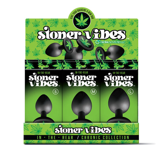 GLOBAL NOVELTIES - STONER VIBES CHRONIC COLLECTION BUTT PLUG 12-PIECE DISPLAY