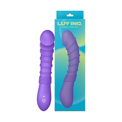LUV INC RV21: RIBBED VIBRATOR PURPLE
