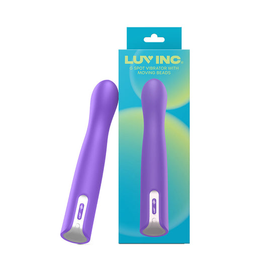 LUV INC GB63: G-SPOT VIBRATOR WITH MOVING BEADS PURPLE