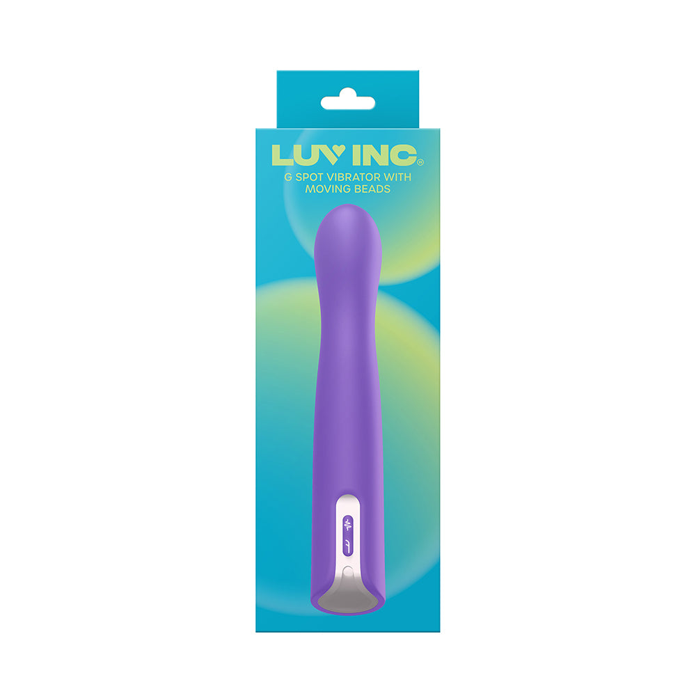 LUV INC GB63: G-SPOT VIBRATOR WITH MOVING BEADS PURPLE