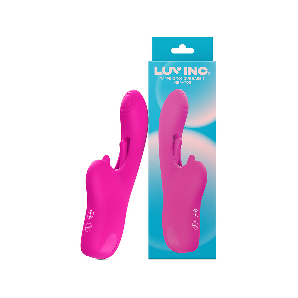 LUV INC TR46: TAPPING TONGUE RABBIT VIBRATOR PINK