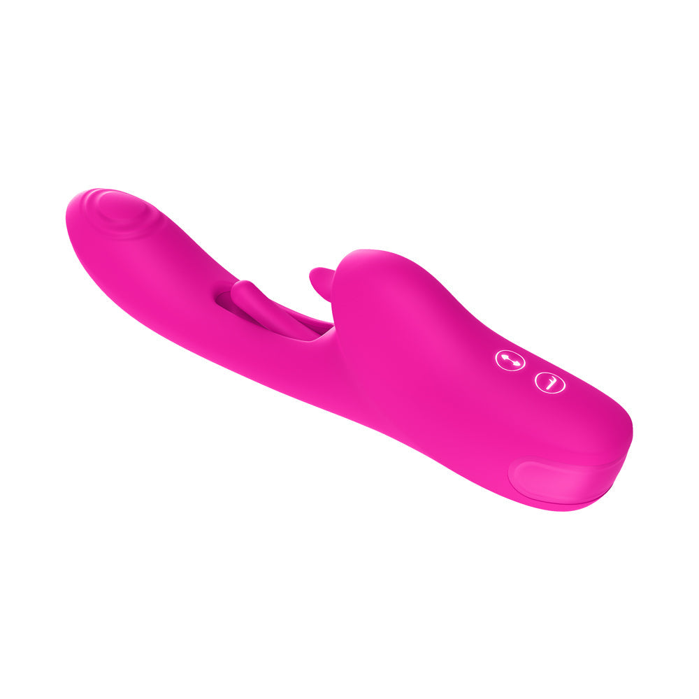 LUV INC TR46: TAPPING TONGUE RABBIT VIBRATOR PINK