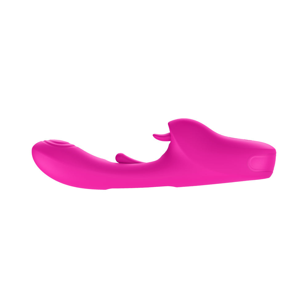 LUV INC TR46: TAPPING TONGUE RABBIT VIBRATOR PINK