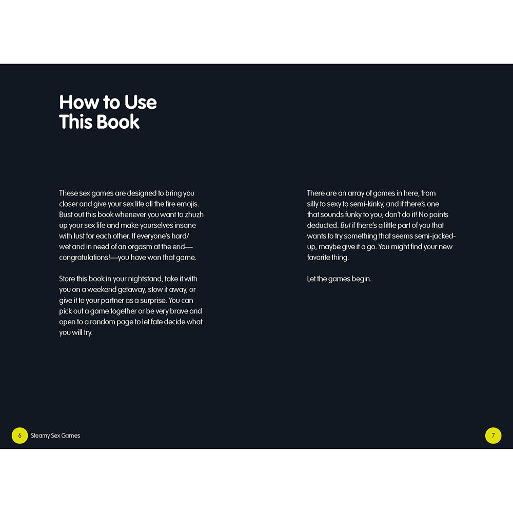 STEAMY SEX GAMES: A NAUGHTY/NICE PLAYBOOK FOR ADVENTUROUS COUPLES