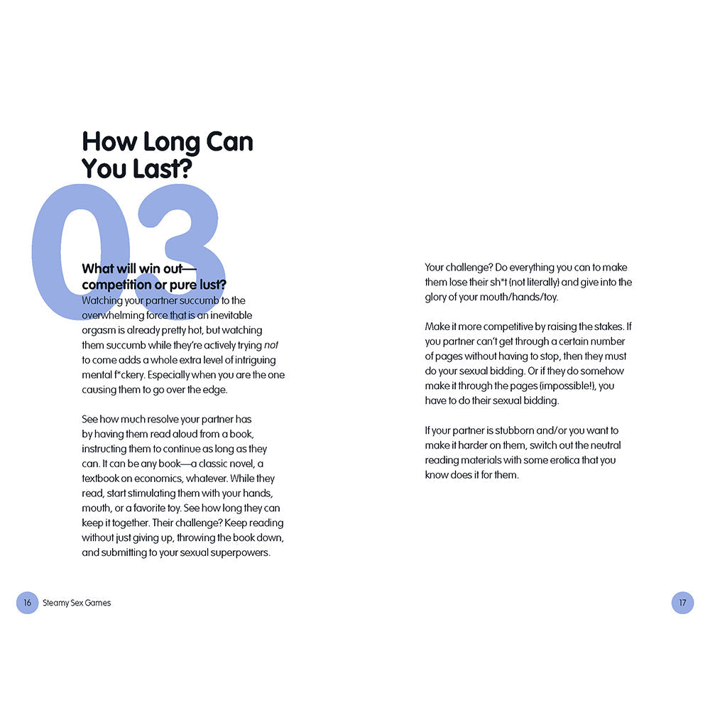 STEAMY SEX GAMES: A NAUGHTY/NICE PLAYBOOK FOR ADVENTUROUS COUPLES