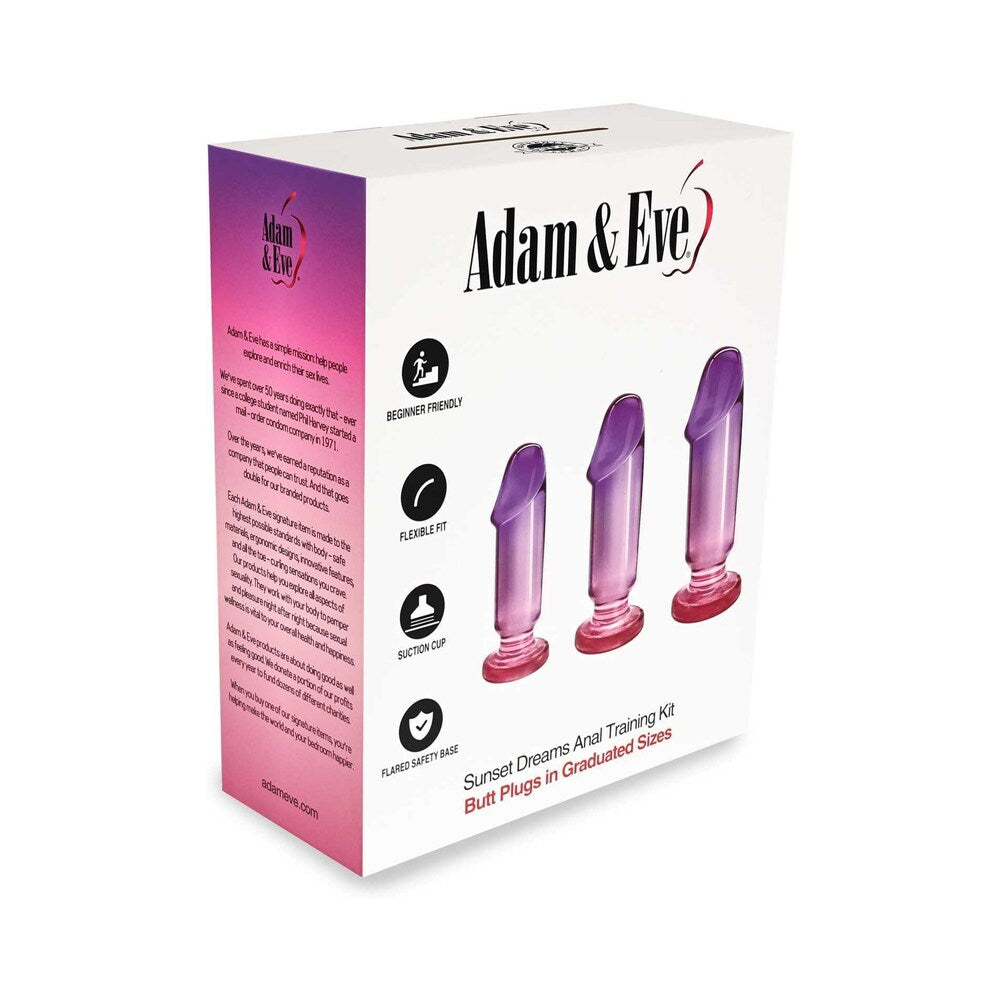 ADAM & EVE SUNSET DREAMS ANAL PLUG TRAINING KIT