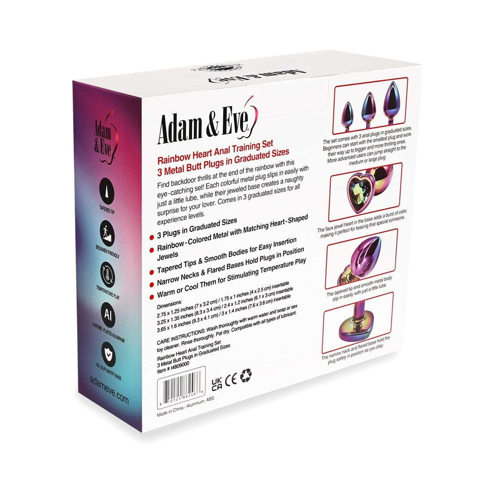 ADAM & EVE - KIT DE ENTRENAMIENTO CON TAPÓN ANAL EN FORMA DE CORAZÓN