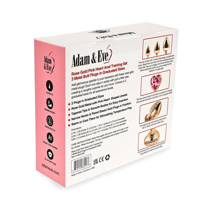 ADAM & EVE - KIT DE ENTRENAMIENTO CON TAPÓN ANAL EN FORMA DE CORAZÓN