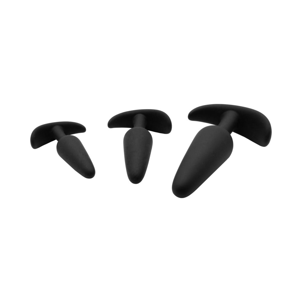 ADAM & EVE NAUGHTY SILICONE TRAINER KIT BLACK (BAG PACKAGING)