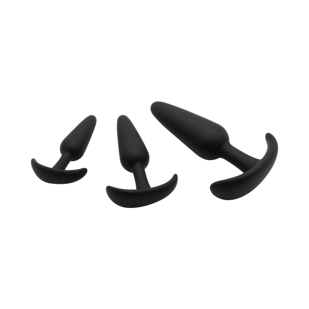 ADAM & EVE - KIT DE ENTRENAMIENTO DE SILICONA TRAVIESO NEGRO (EMBALAJE EN BOLSA)
