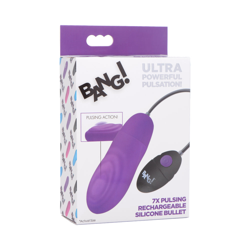 XR BRANDS - BANG! 7X PULSING RECHARGEABLE SILICONE BULLET