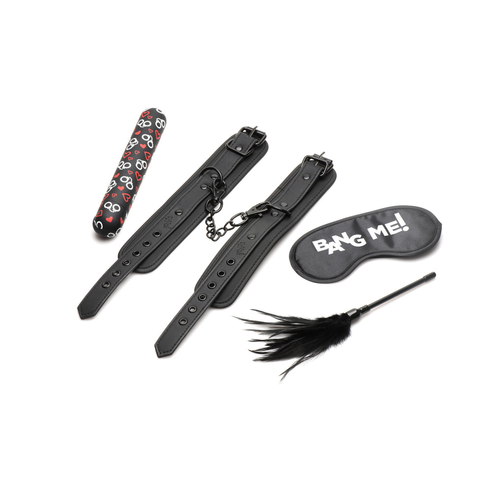 BANG! BONDAGE KIT XL BULLET, CUFFS, TICKLER, AND BLINDFOLD