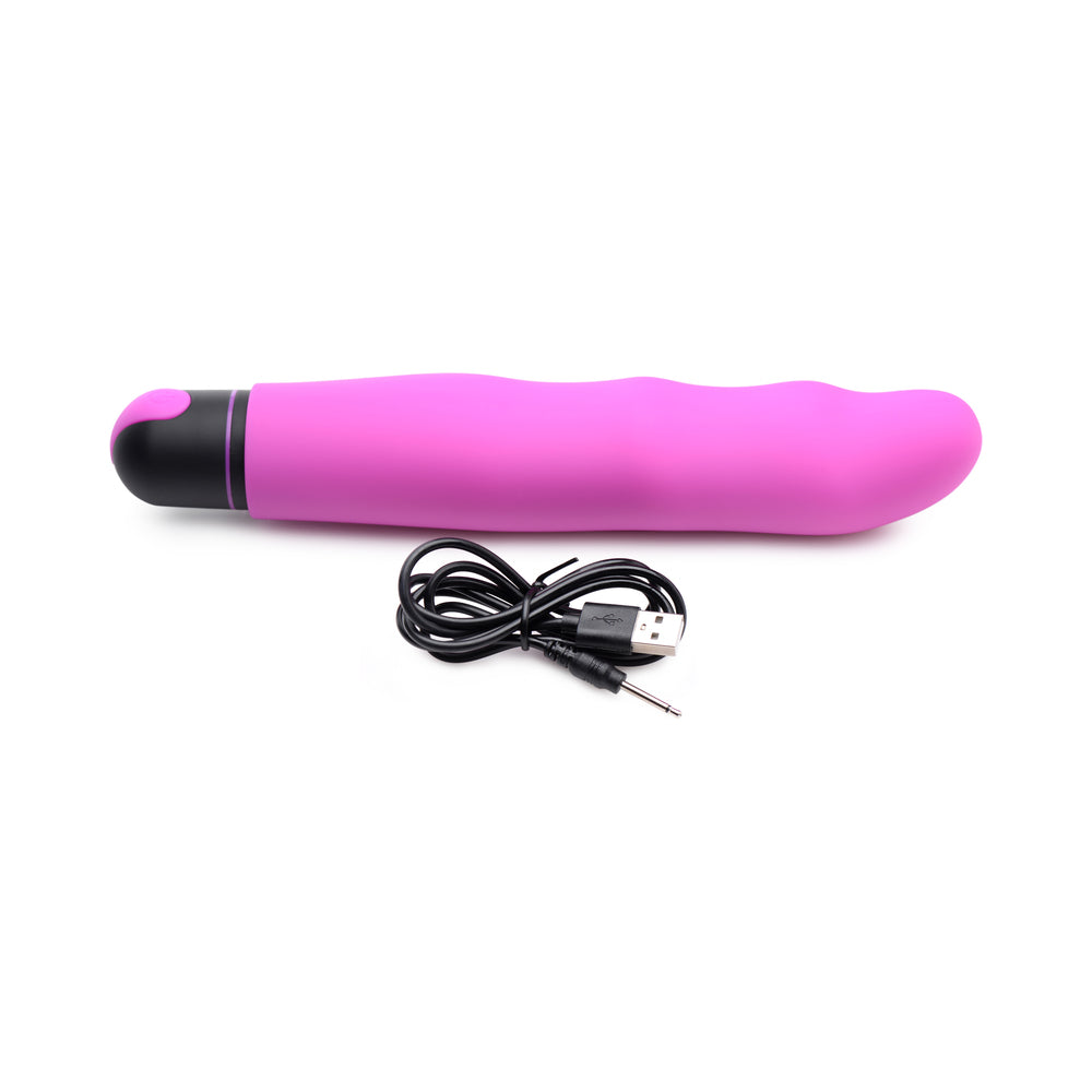 BANG! XL BULLET & WAVY SILICONE SLEEVE PURPLE
