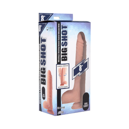 XR BRANDS - BIG SHOT 8 IN. SILICONE TWIRLING DILDO WITH BALLS