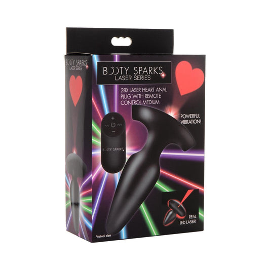 XR BRANDS - BOOTY SPARKS CŒUR LASER ANAL PLUG AVEC TÉLÉCOMMANDE