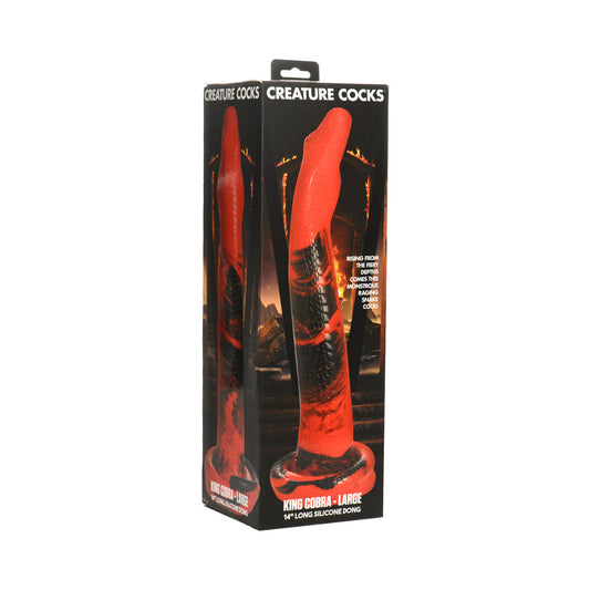 XR BRANDS - CREATURE COCKS KING COBRA GRAND MODÈLE 35 CM DE LONG, PHALLUS EN SILICONE