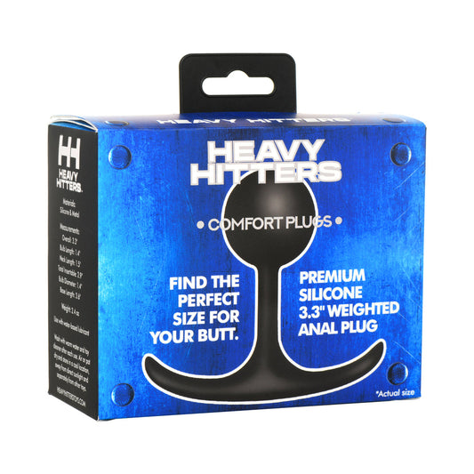 HEAVY HITTERS COMFORT PLUGS PREMIUM SILICONE 3.3 IN. WEIGHTED ROUND PLUG