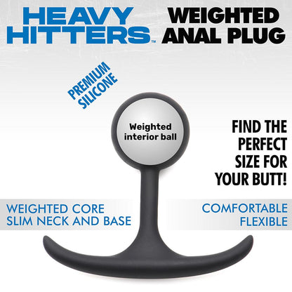 HEAVY HITTERS COMFORT PLUGS PREMIUM SILICONE 3.3 IN. WEIGHTED ROUND PLUG