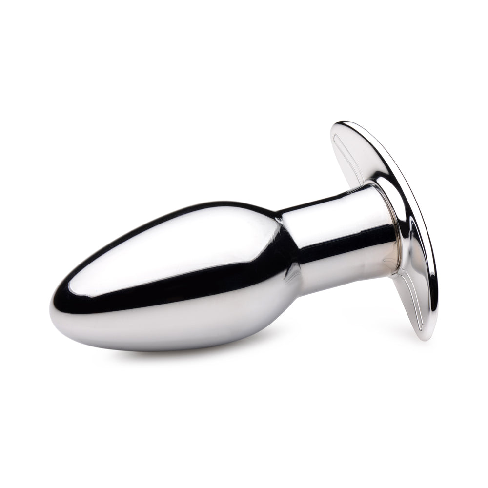 MASTER SERIES CHROME BLAST 7X RECHARGEABLE BUTT PLUG WITH REMOTE SMALL