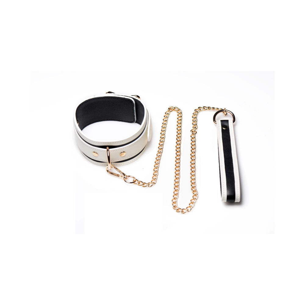 MASTER SERIES KINK IN THE DARK GLOWING COLLAR WITH LEASH