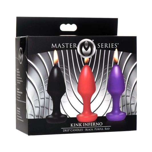 MASTER SERIES KINK INFERNO DRIP CANDLES BLACK/PURPLE/RED