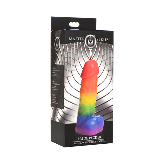 MASTER SERIES PRIDE PECKER RAINBOW DRIP CANDLE
