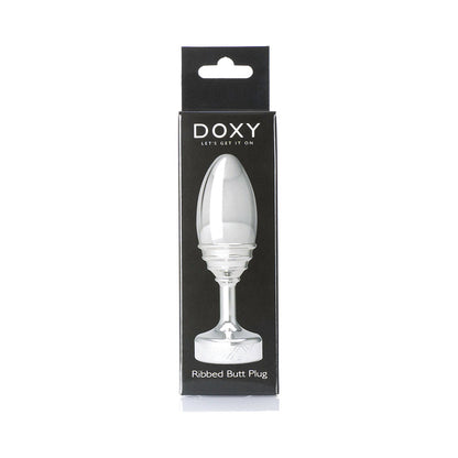 DOXY - RIBBED METAL BUTT PLUG