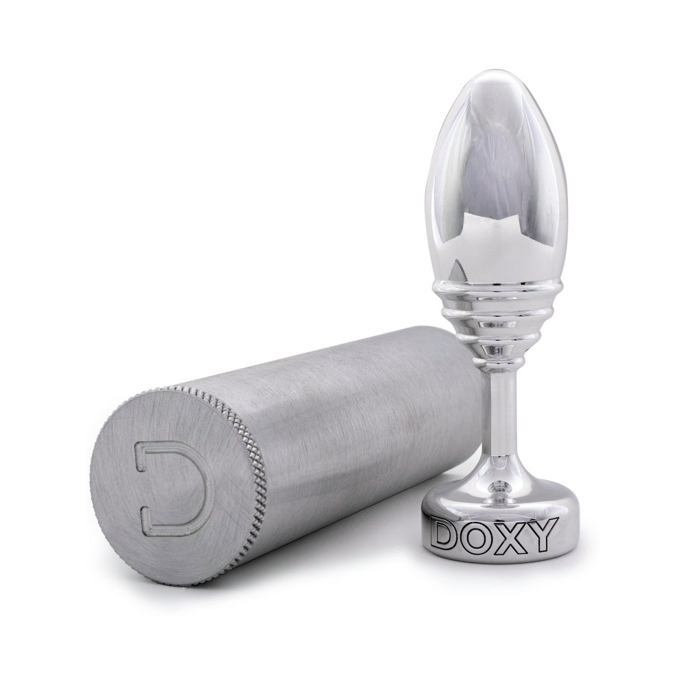 DOXY - RIBBED METAL BUTT PLUG