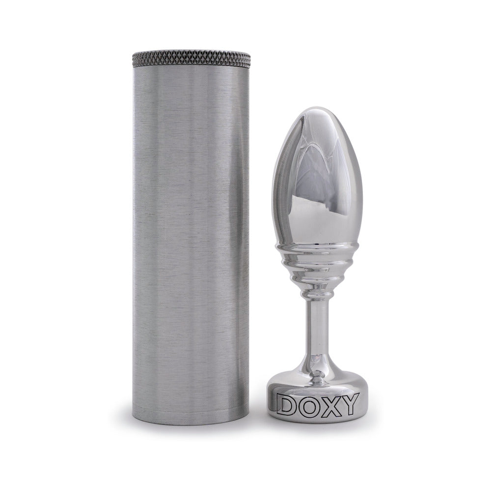 DOXY - RIBBED METAL BUTT PLUG