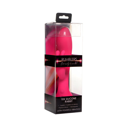 XR BRANDS - RUMBLERS 10X RABBIT SILICONE VIBRATOR