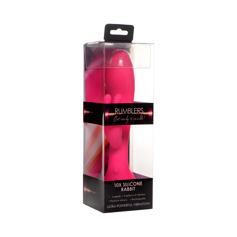 XR BRANDS - RUMBLERS 10X RABBIT SILICONE VIBRATOR