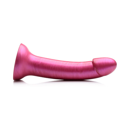 SIMPLY SWEET 7 IN. METALLIC SILICONE DILDO PINK