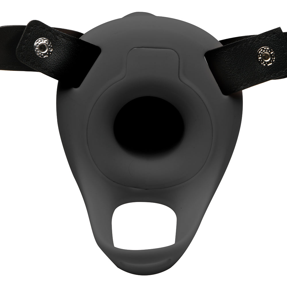 XR BRANDS - EL TAMAÑO IMPORTA FUNDA SUAVE DE SILICONA PARA PENE NEGRA