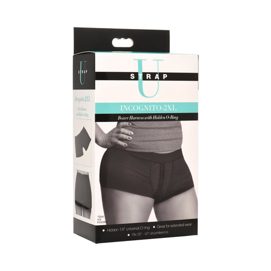 XR BRANDS - STRAP U INCOGNITO BOXER HARNESS WITH HIDDEN O-RING 2XL