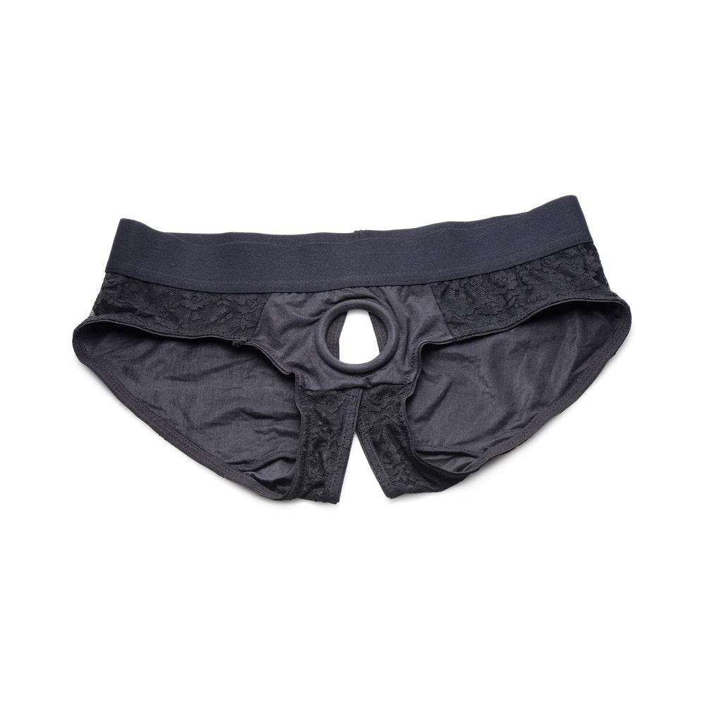 STRAP U LACE ENVY CROTCHLESS PANTY HARNESS BLACK 3XL